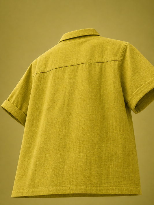 Green Wheat Premium Embroidered Boys Half Sleeve Shirt